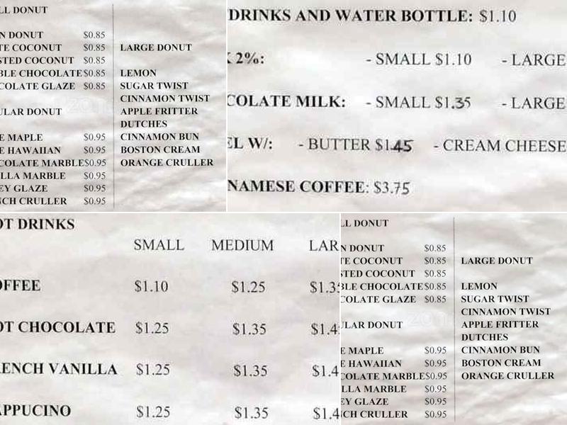 Coffee Pot Menu