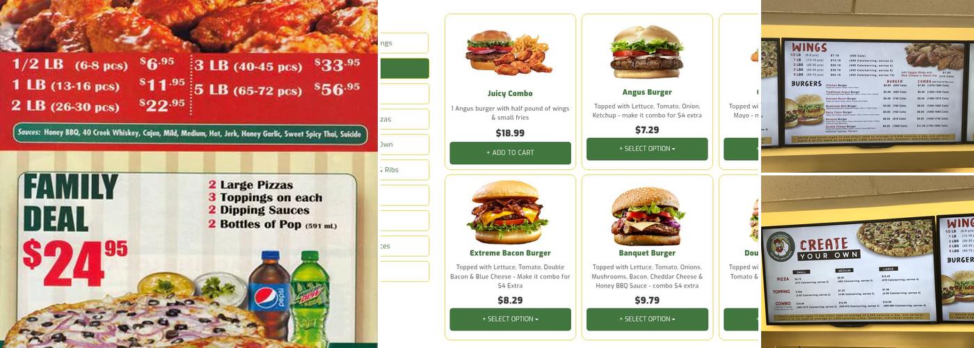 Wing Machine Menu