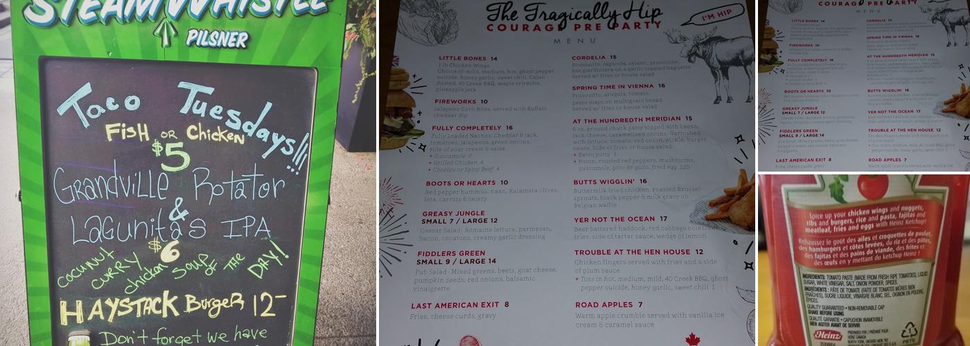 Firkin on Harbour Menu