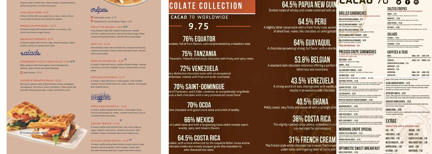 CACAO 70 Eatery (Distillery) Menu