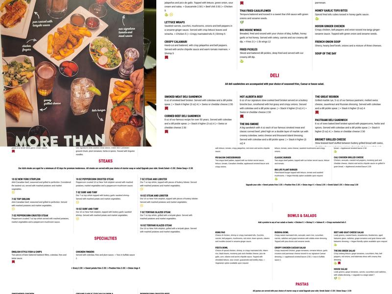 Pickle Barrel Menu