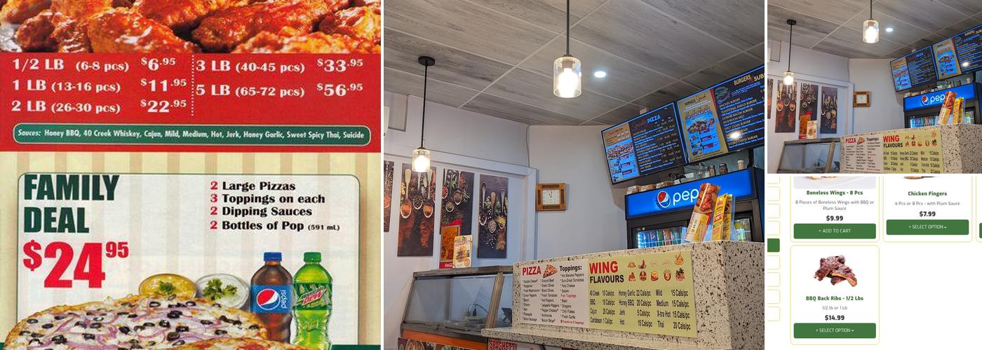Wing Machine Menu