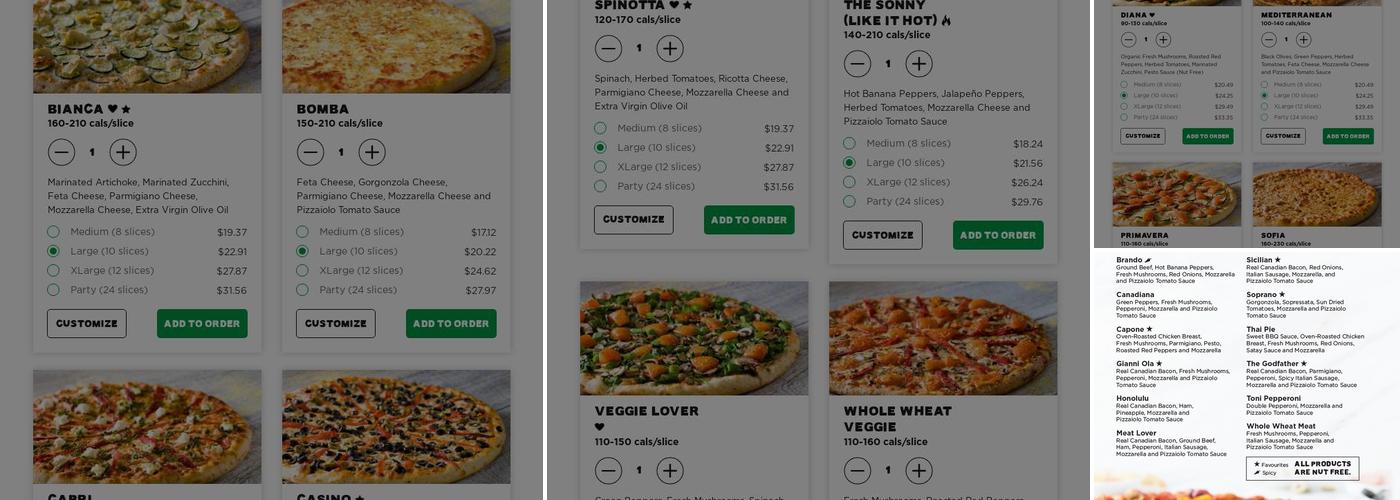 Pizzaiolo Menu