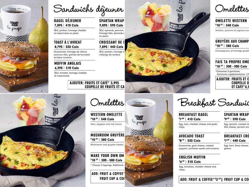 La Prep Menu