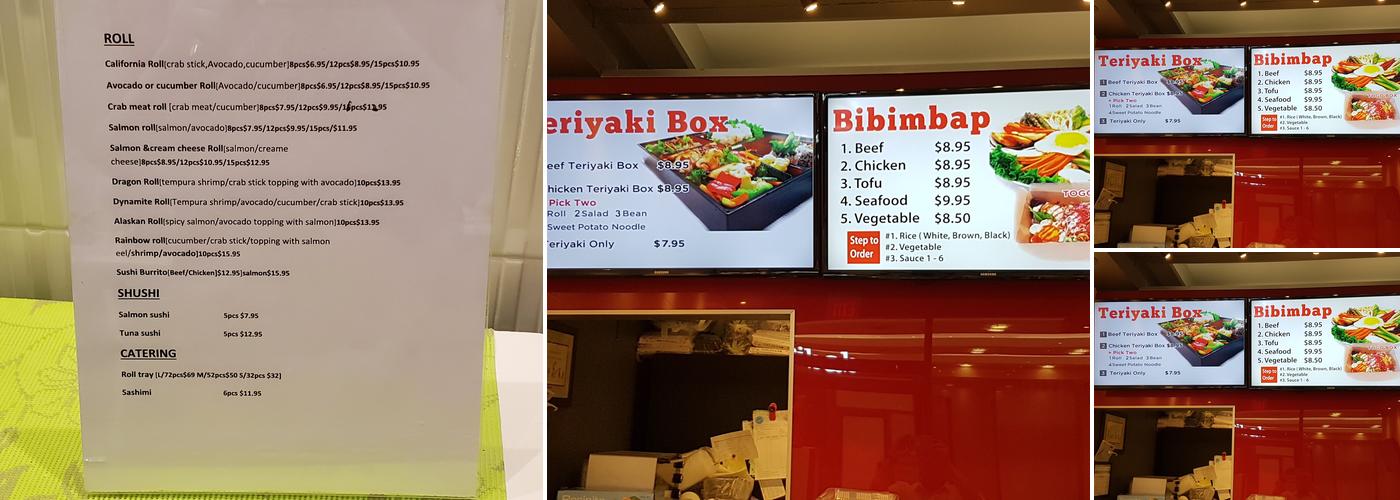 Bibab Express Menu