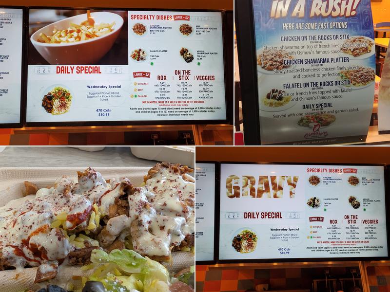 Osmow's Shawarma Menu