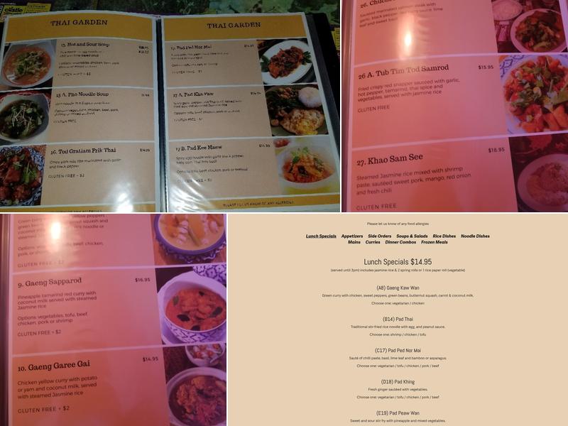 Thai Gardens Menu