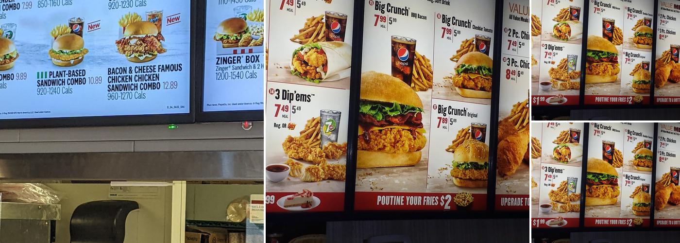 KFC Menu