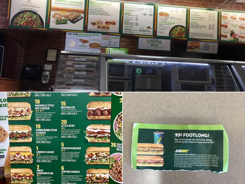 Subway Menu