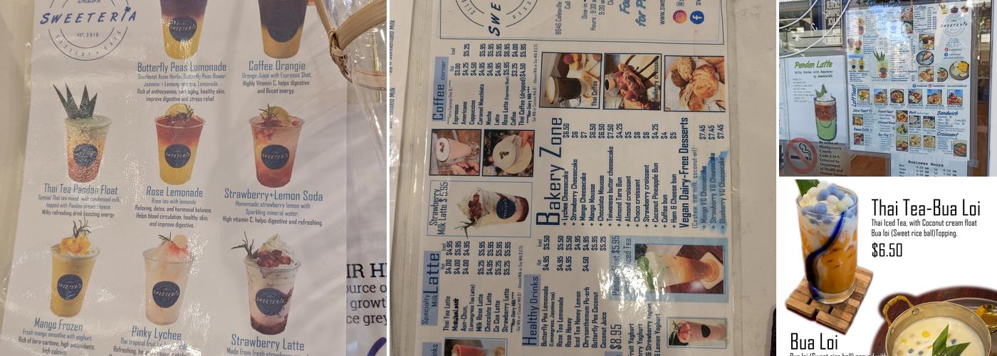 Sweeteria Menu