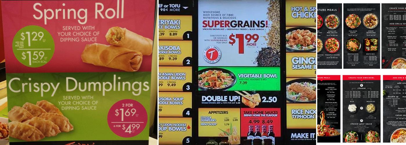 Teriyaki Experience Menu