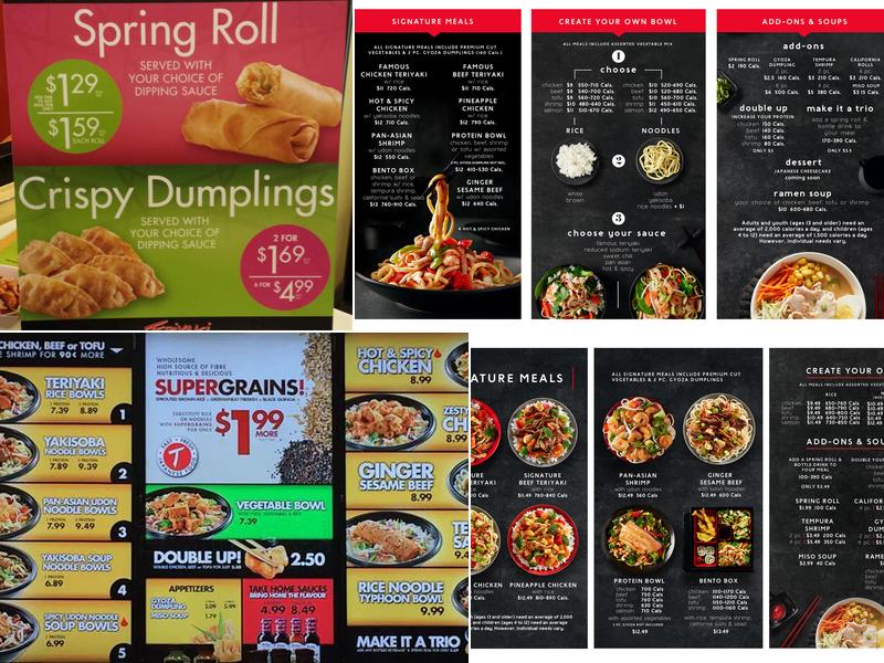 Teriyaki Experience Menu