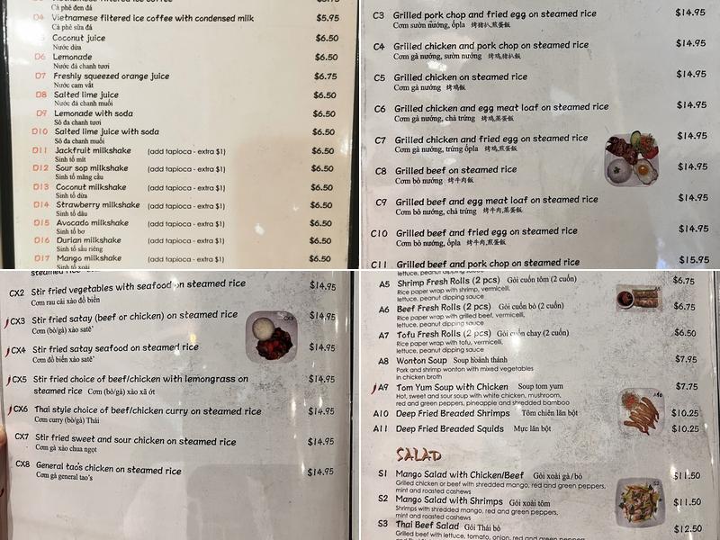 Pho Truc Lam (Weston Rd.) Menu