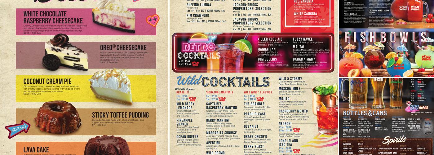 Wild Wing Menu