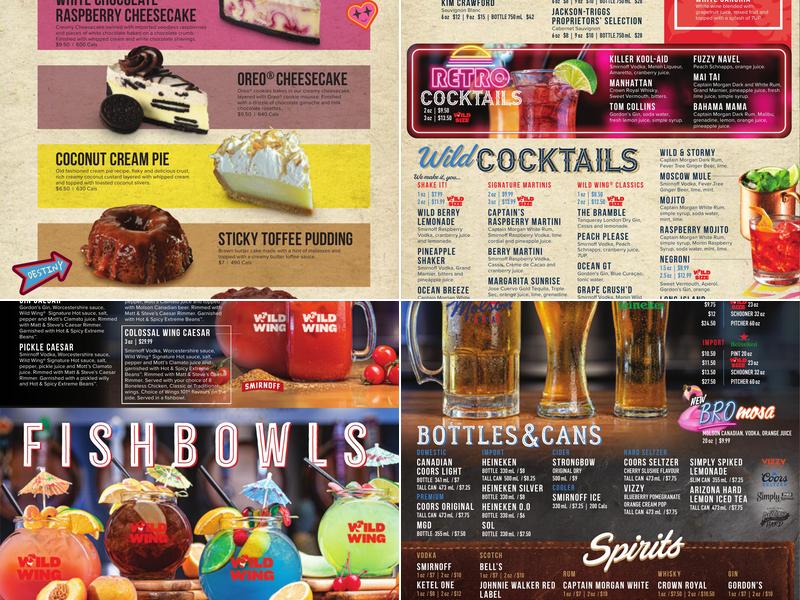 Wild Wing Menu