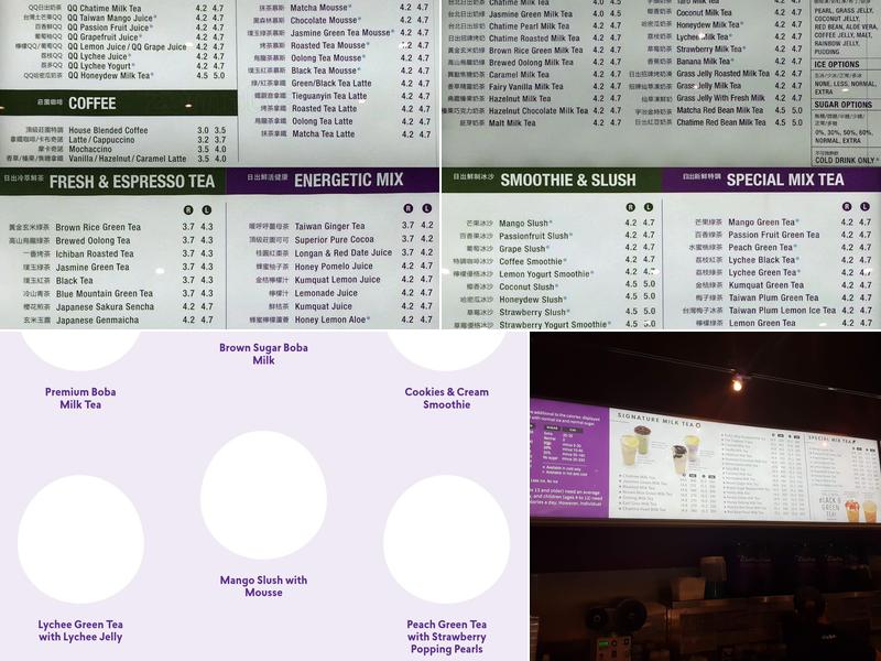 Chatime Menu