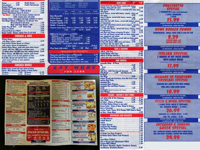 Souvlaki Palace Pizza & Grill Menu