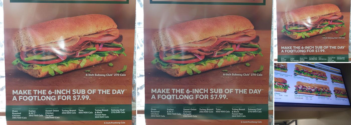 Subway Menu