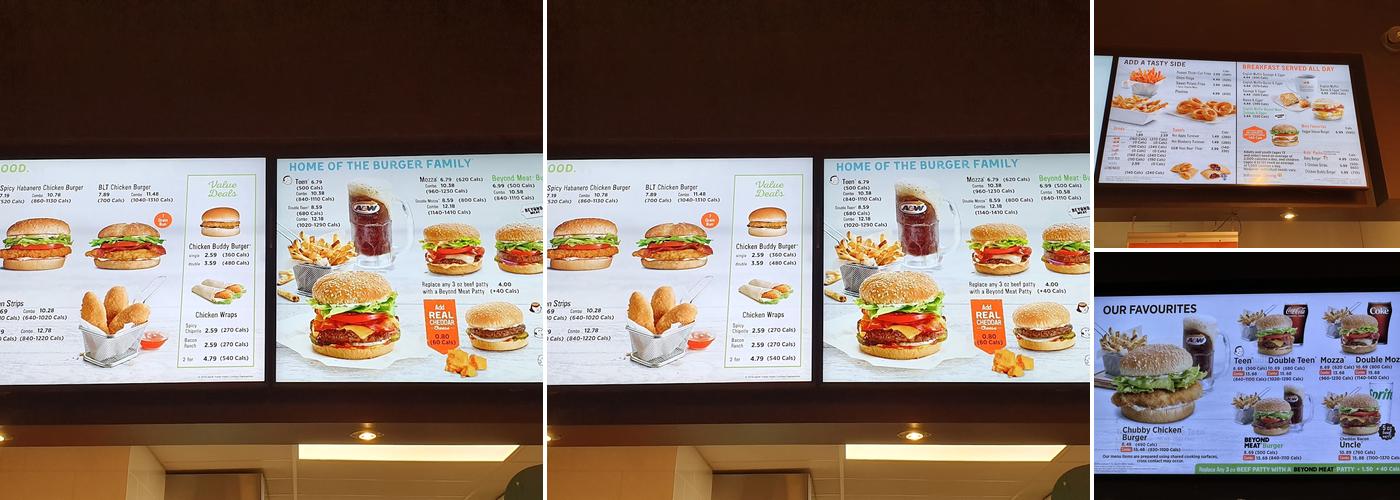 A&W Canada Menu