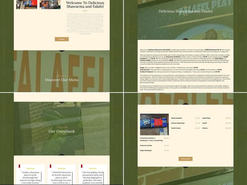 Delicious Shawarma and Falafel Menu