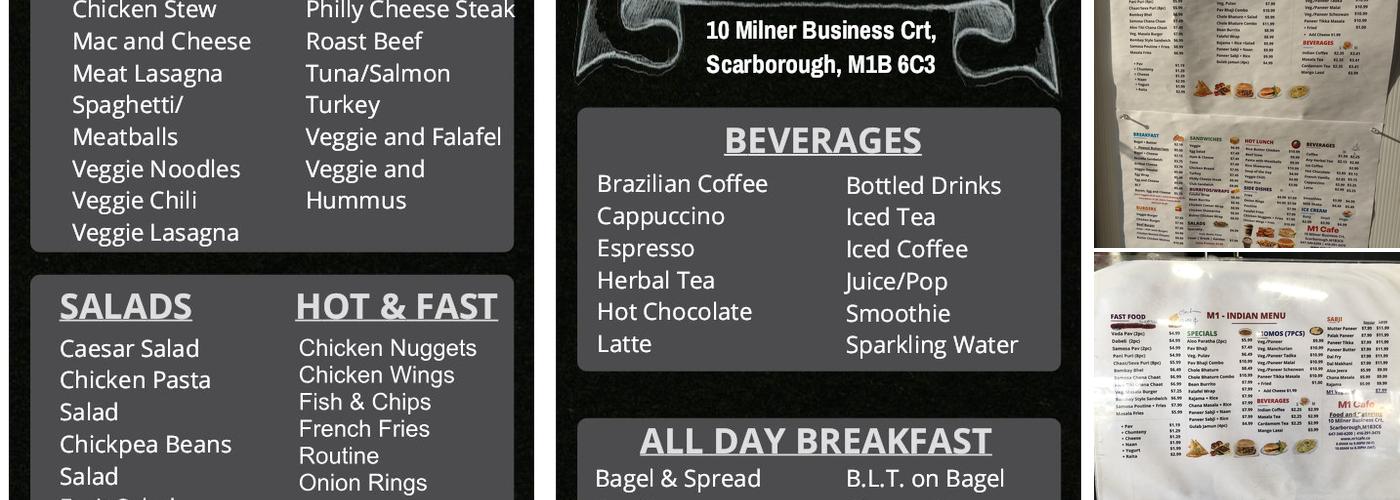 M1 Cafe Menu