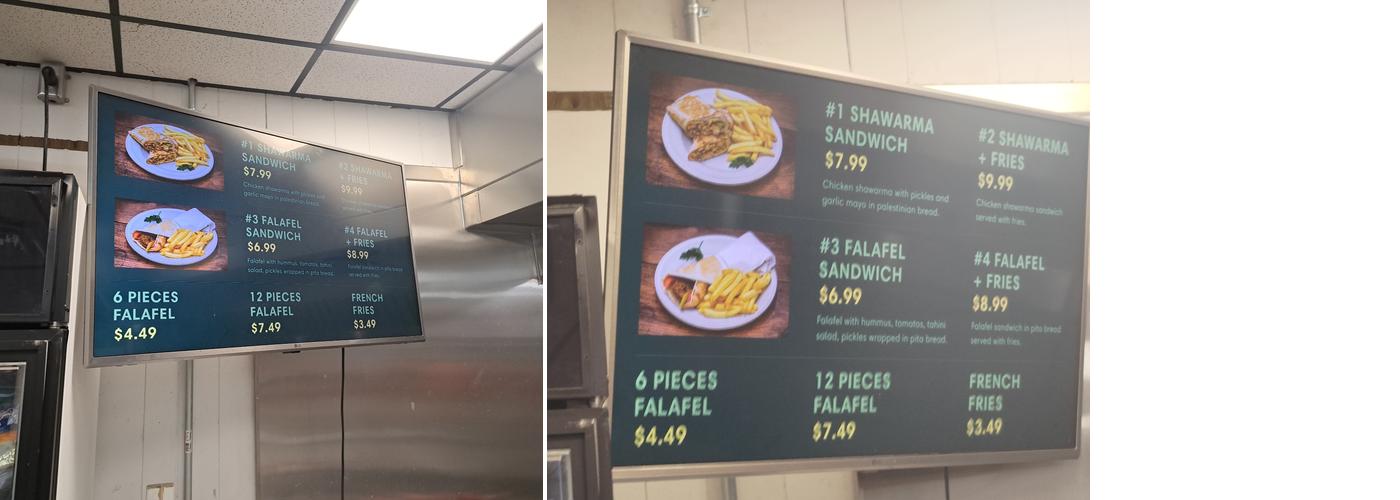 Falafel and Shawerma Menu