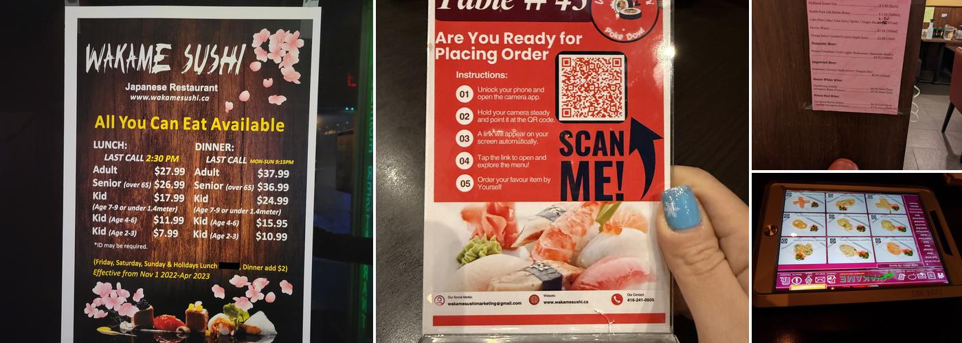 Wakame Sushi + Poke Bowl Menu