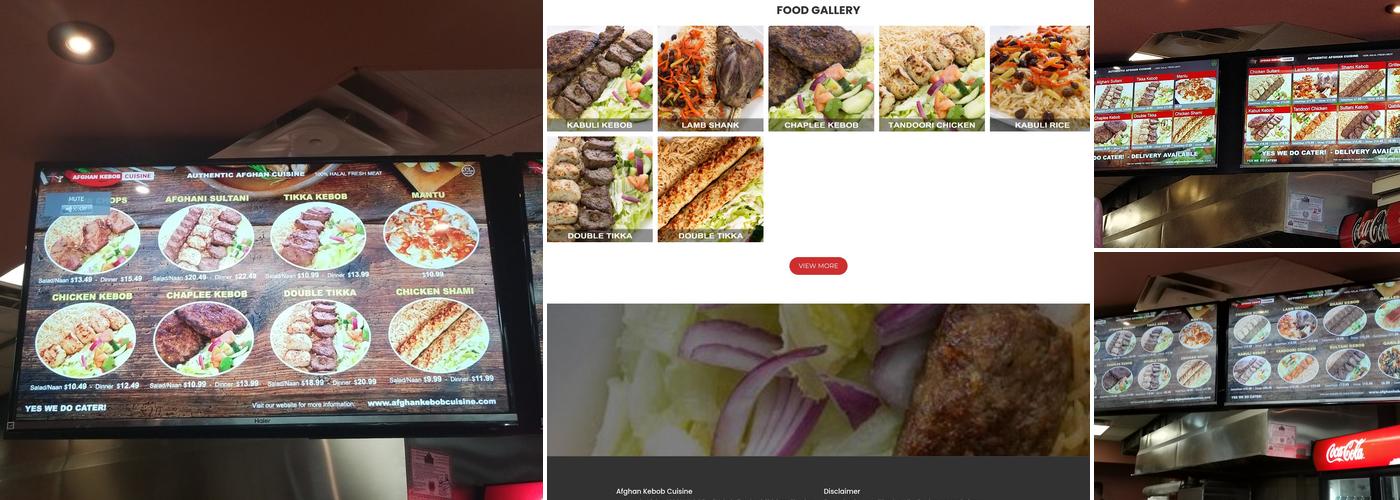 Afghan Kebob Cuisine & Catering Services Menu