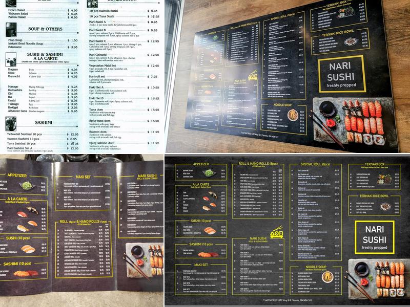 Nari Sushi Menu