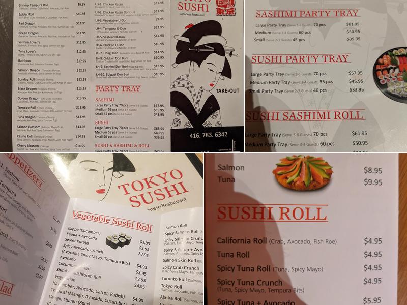 Tokyo Sushi Menu