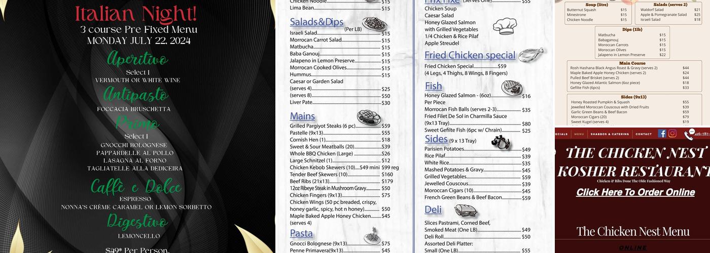 The Chicken Nest Menu