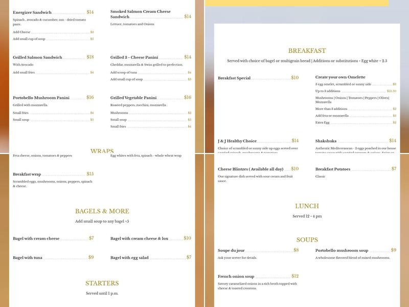 Omni Jewels & Java Menu