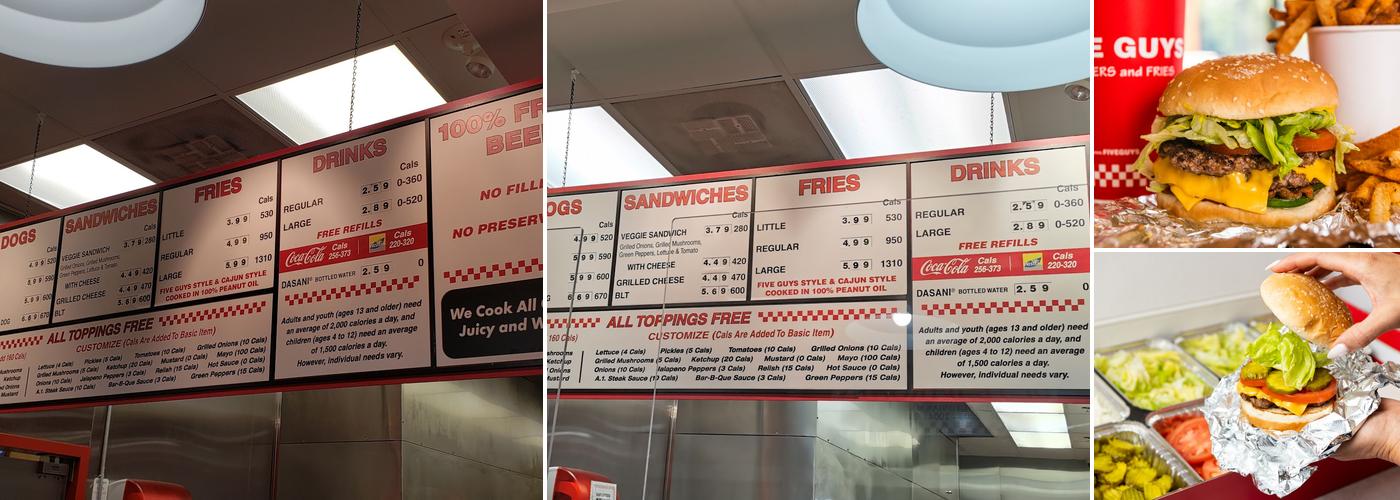 Five Guys Menu