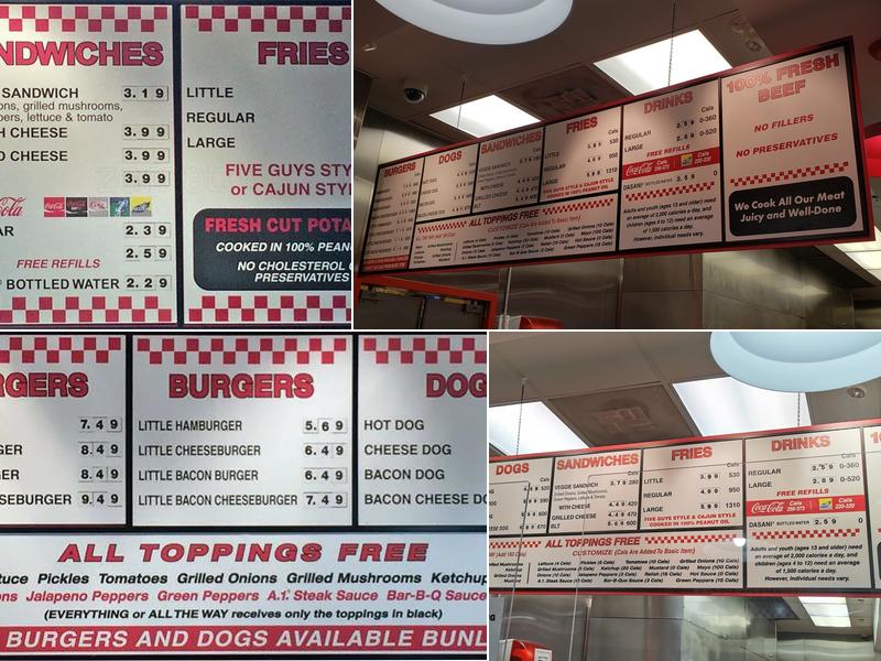 Five Guys Menu
