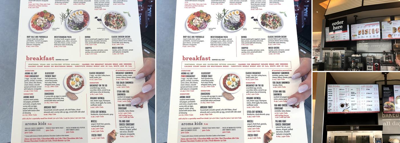 Aroma Espresso Bar Menu