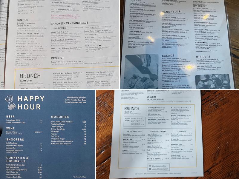 LOCAL Public Eatery Leaside Menu