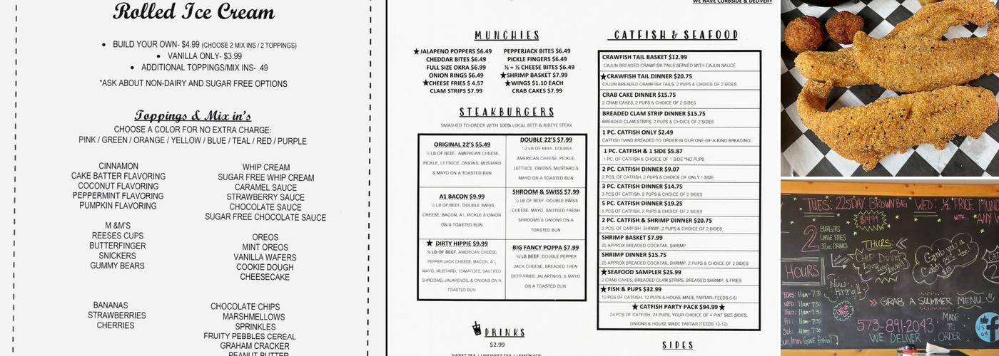 Catch 22's Fish & Burger Joint Menu