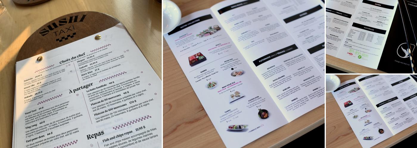 Sushi Taxi Menu