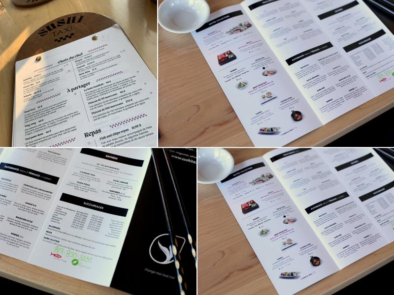 Sushi Taxi Menu