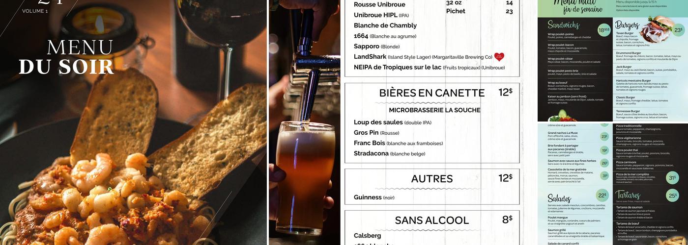 Resto La Muse Drummondville Menu