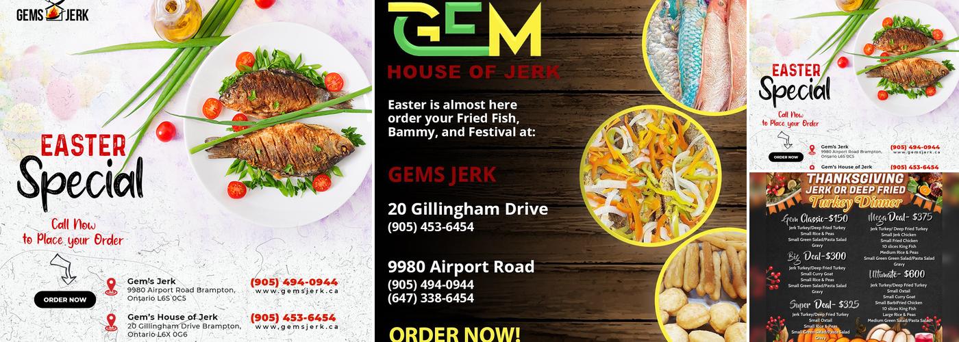 Gem's Jerk Menu