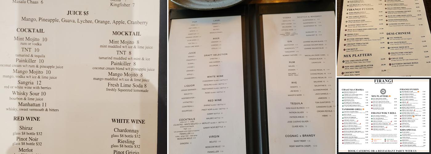 Firangi Indian Restaurant & Bar Menu