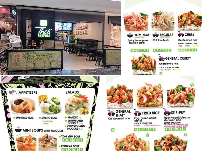 Thai Express Restaurant North York Menu