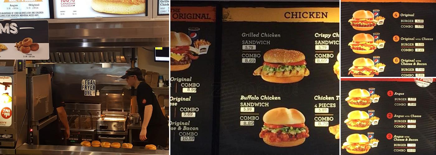 Harvey's Menu