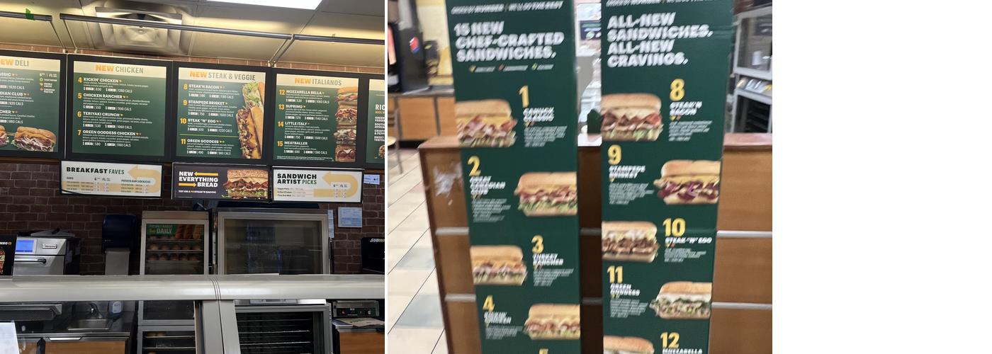 Subway Menu