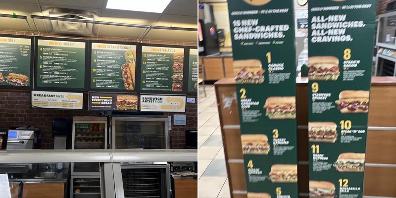 Subway Menu
