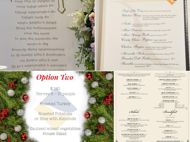 Lara's Restaurant Menu