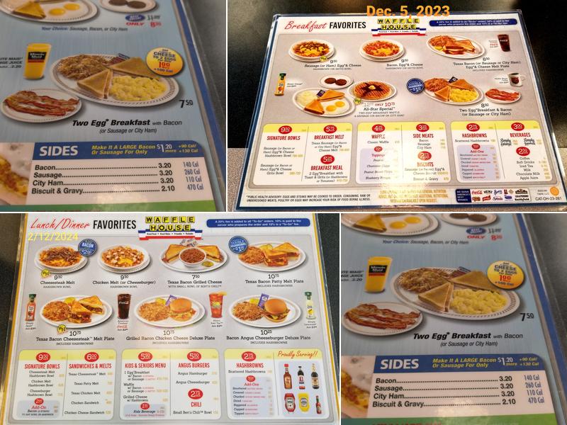 Waffle House Menu