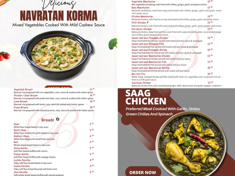 Bukhara Grill Menu