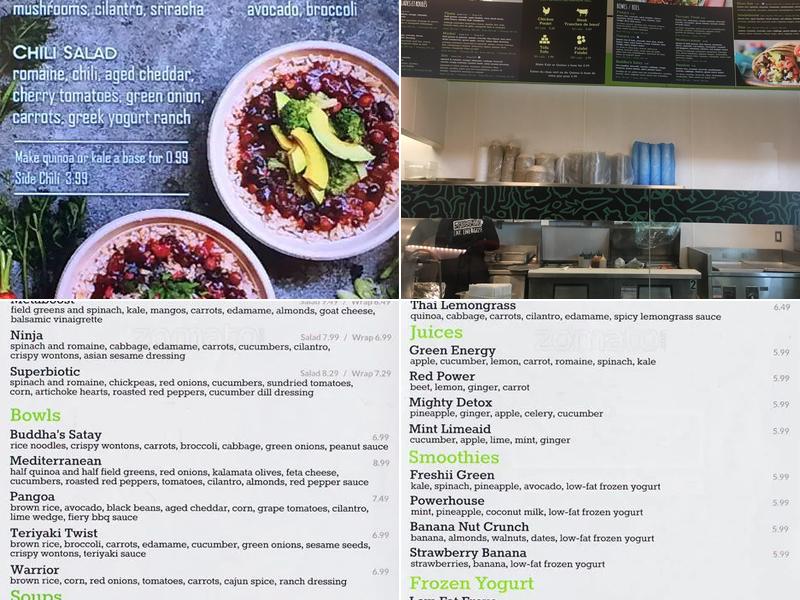 Freshii Menu